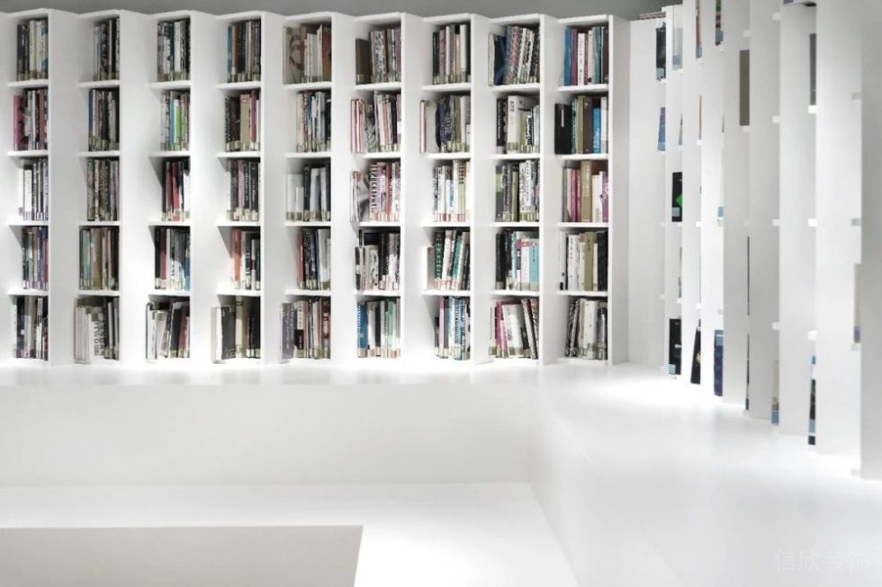 簡約風(fēng)格辦公室休閑閱覽廳書柜設(shè)計圖