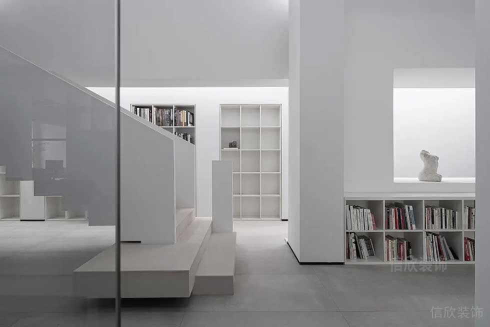 簡(jiǎn)約風(fēng)格辦公室一層樓梯入口效果圖