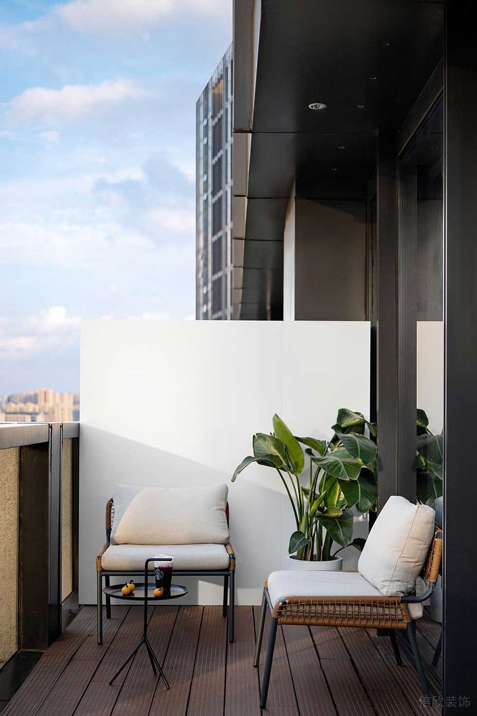 簡約風(fēng)格辦公室陽臺休閑區(qū)裝修圖