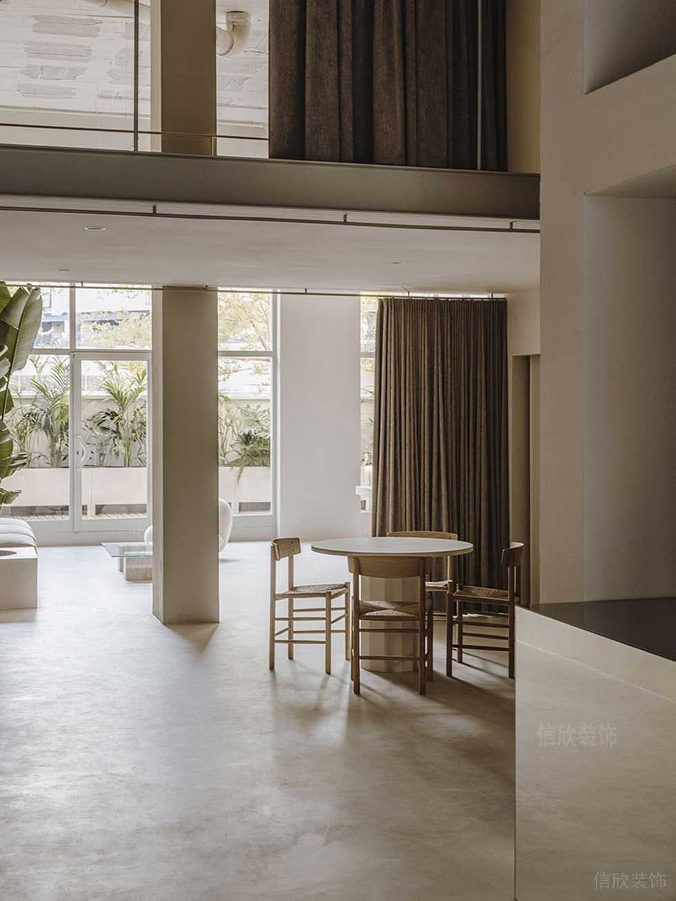 簡約風(fēng)格辦公室裝修案例一層休閑廳設(shè)計(jì)圖