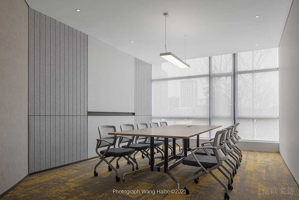 簡約風(fēng)格辦公室裝修工程會議室效果圖