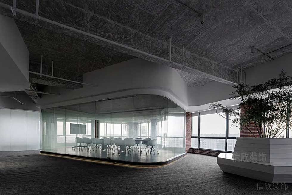 簡約風格企業(yè)辦公室會議室過廊休閑廳裝修圖