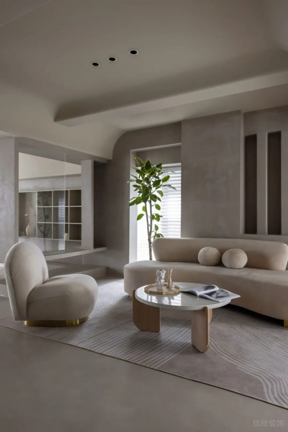 簡約風(fēng)格企業(yè)辦公室休閑區(qū)裝修圖