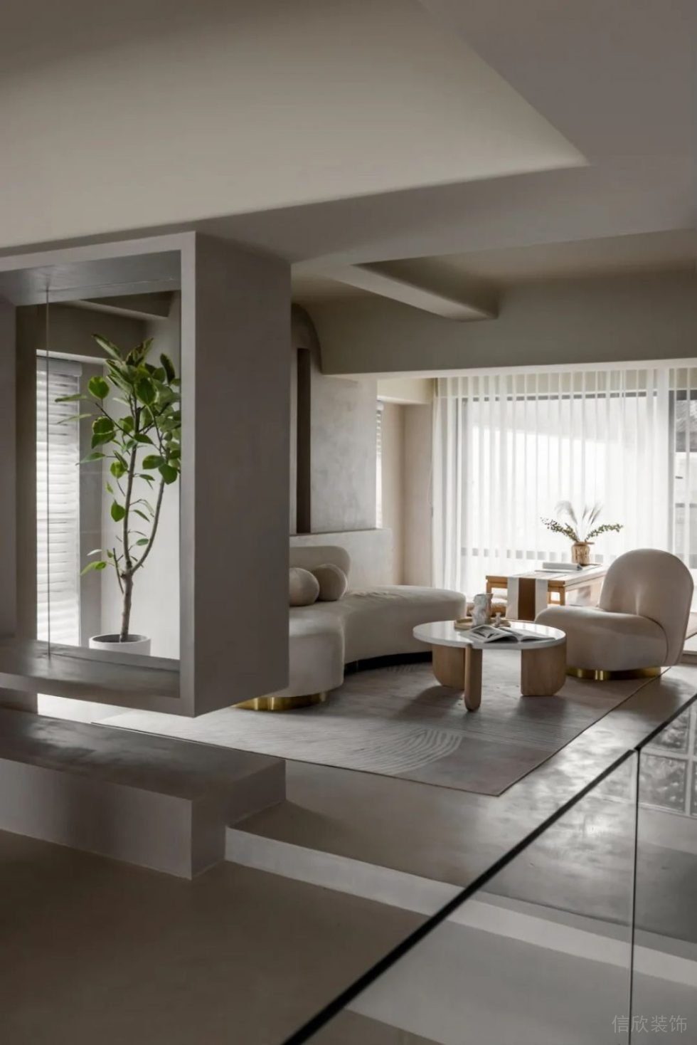 簡(jiǎn)約風(fēng)格商務(wù)公司空間休閑廳效果圖