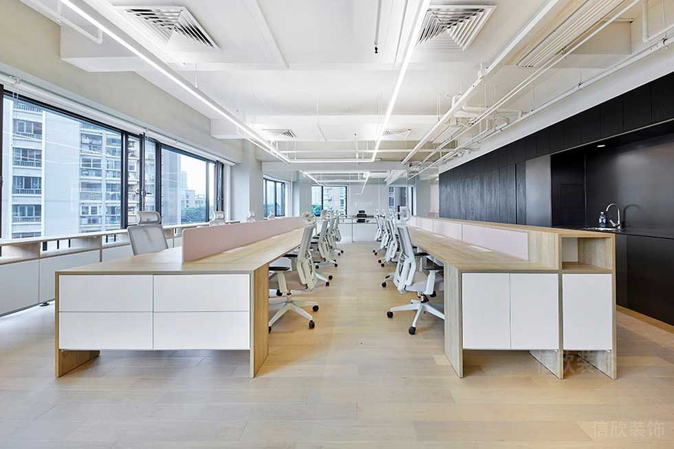 簡約風(fēng)格商務(wù)公司綜合辦公廳效果圖