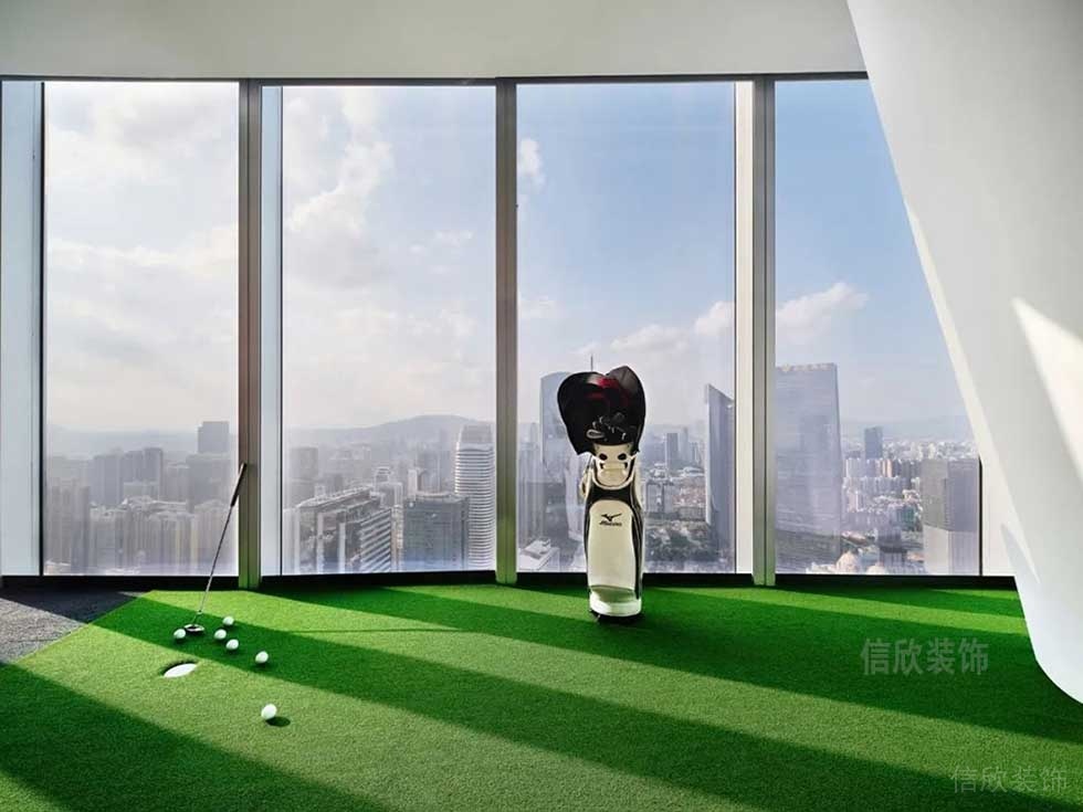 簡約風(fēng)格公司懂事長辦公室高爾夫球休閑活動(dòng)區(qū)裝修圖