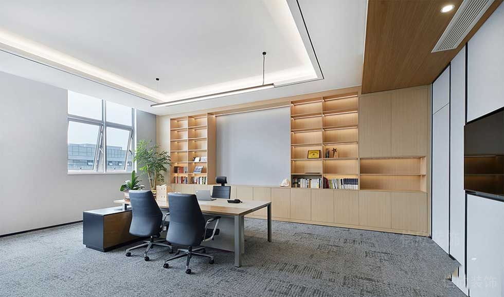 簡約風(fēng)格公司董事長辦公室效果圖