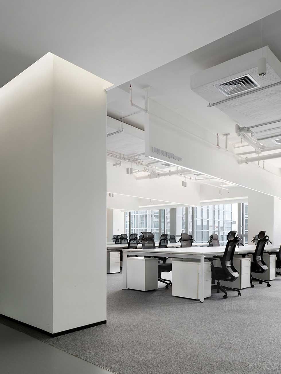 簡(jiǎn)約風(fēng)格公司開(kāi)放式辦公空間裝修圖