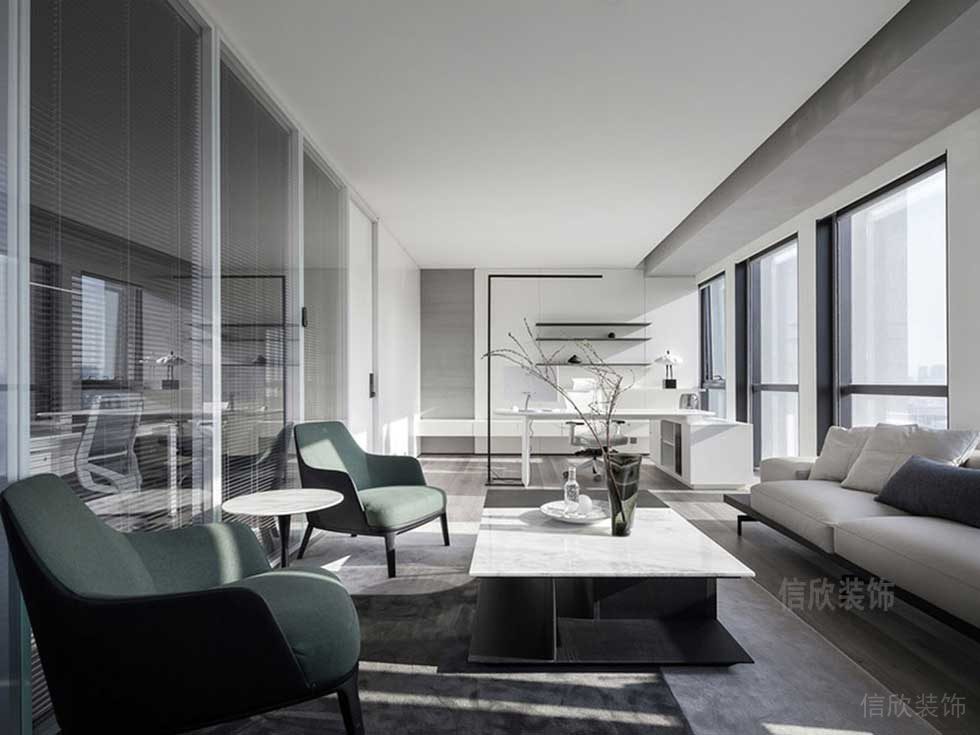 簡(jiǎn)約風(fēng)格公司總經(jīng)理辦公室裝修圖