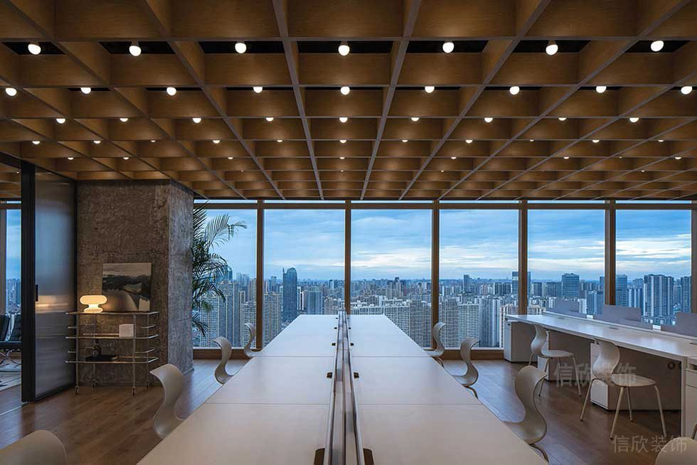 簡(jiǎn)約風(fēng)格公司裝修工程辦公大廳效果圖