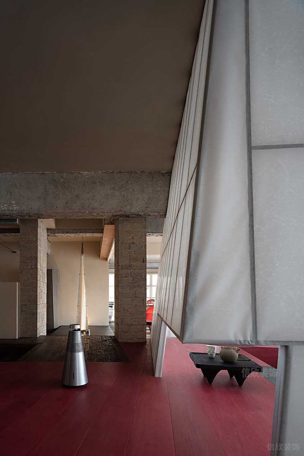 簡約工業(yè)風辦公室裝修工程休閑廳設計圖