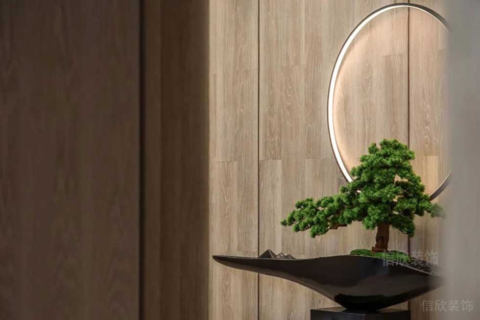 簡約新中式公司案例玄關(guān)設(shè)計(jì)裝修圖