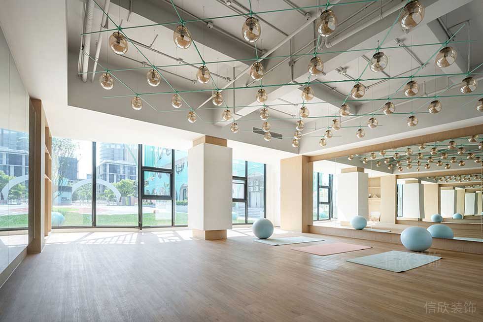 現(xiàn)代北歐風(fēng)辦公空間休閑瑜伽唔到健身室裝修圖