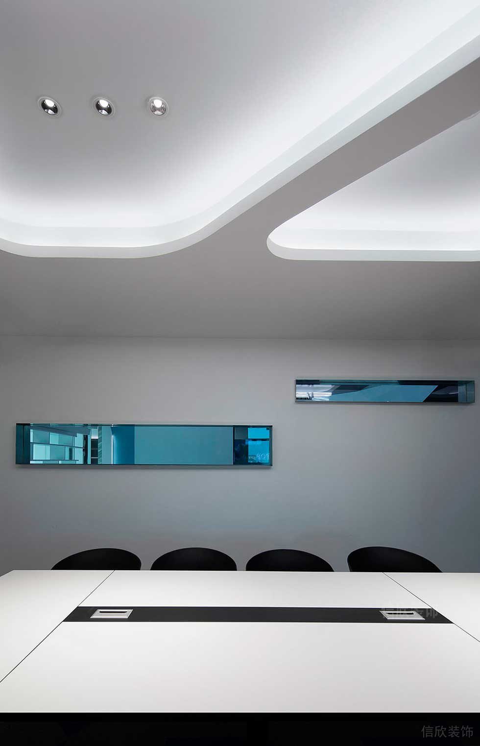 現(xiàn)代風(fēng)格辦公空間商務(wù)會議室效果圖