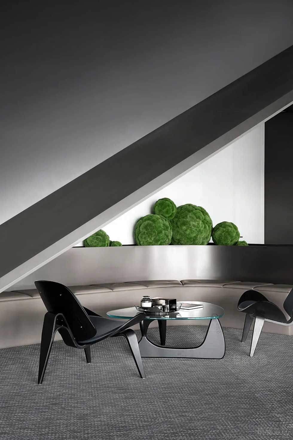 現(xiàn)代風格辦公室案例大堂等候區(qū)設計圖