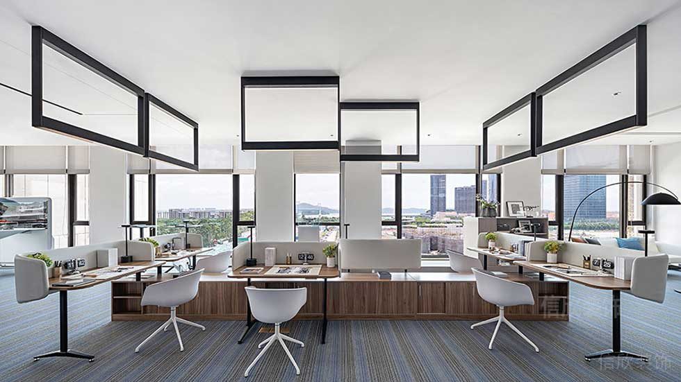 現代風格企業(yè)公司特色辦公區(qū)裝修圖