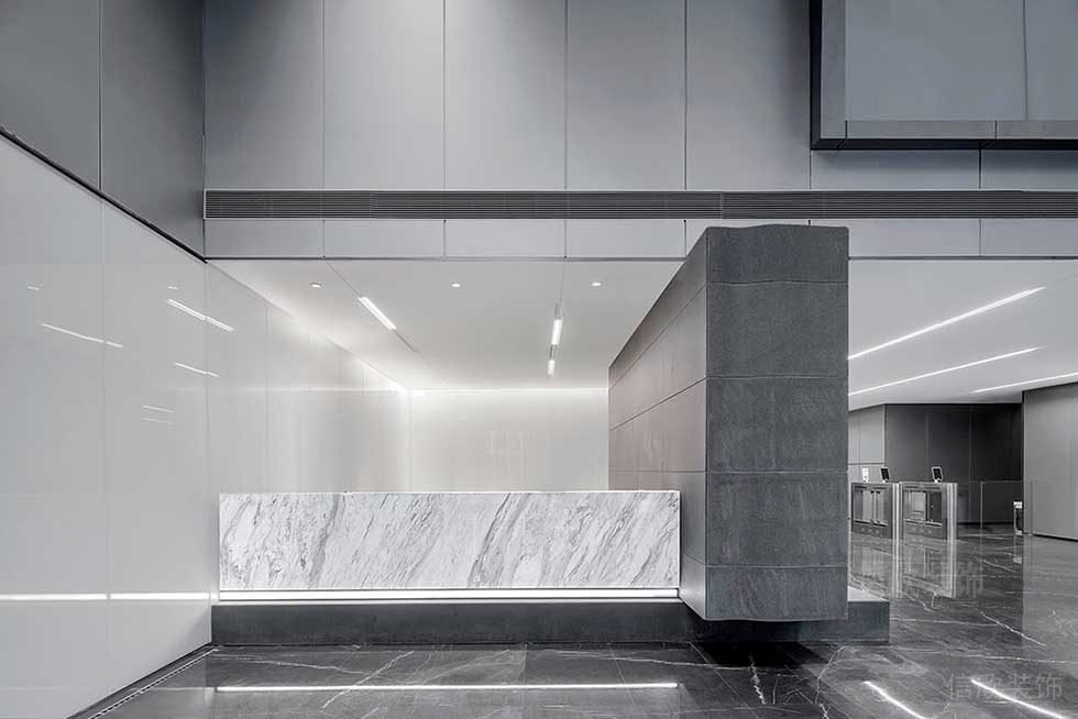 現(xiàn)代風(fēng)格公司前臺裝修圖