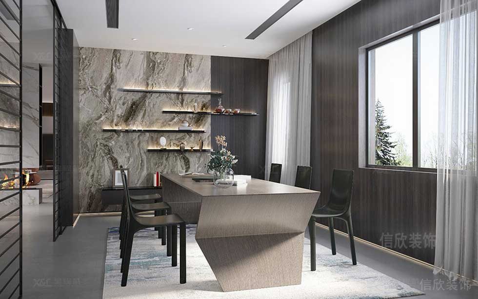 現(xiàn)代簡約風格辦公空間接待洽談室裝修圖