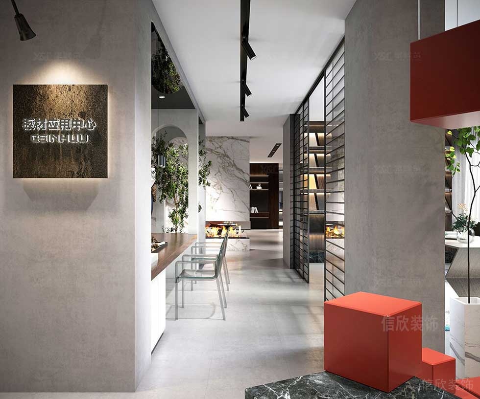現(xiàn)代簡約風(fēng)格辦公空間休閑區(qū)走廊裝修圖