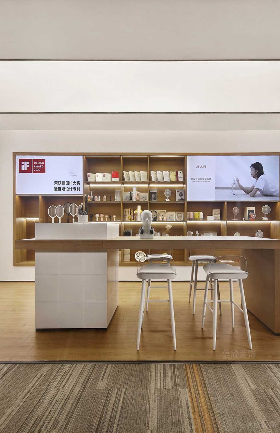 現(xiàn)代簡約風格辦公室案例產(chǎn)品展廳效果圖