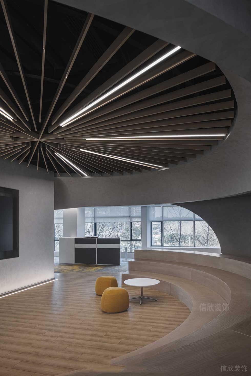 現(xiàn)代簡(jiǎn)約風(fēng)格辦公室階梯式休閑廳設(shè)計(jì)圖