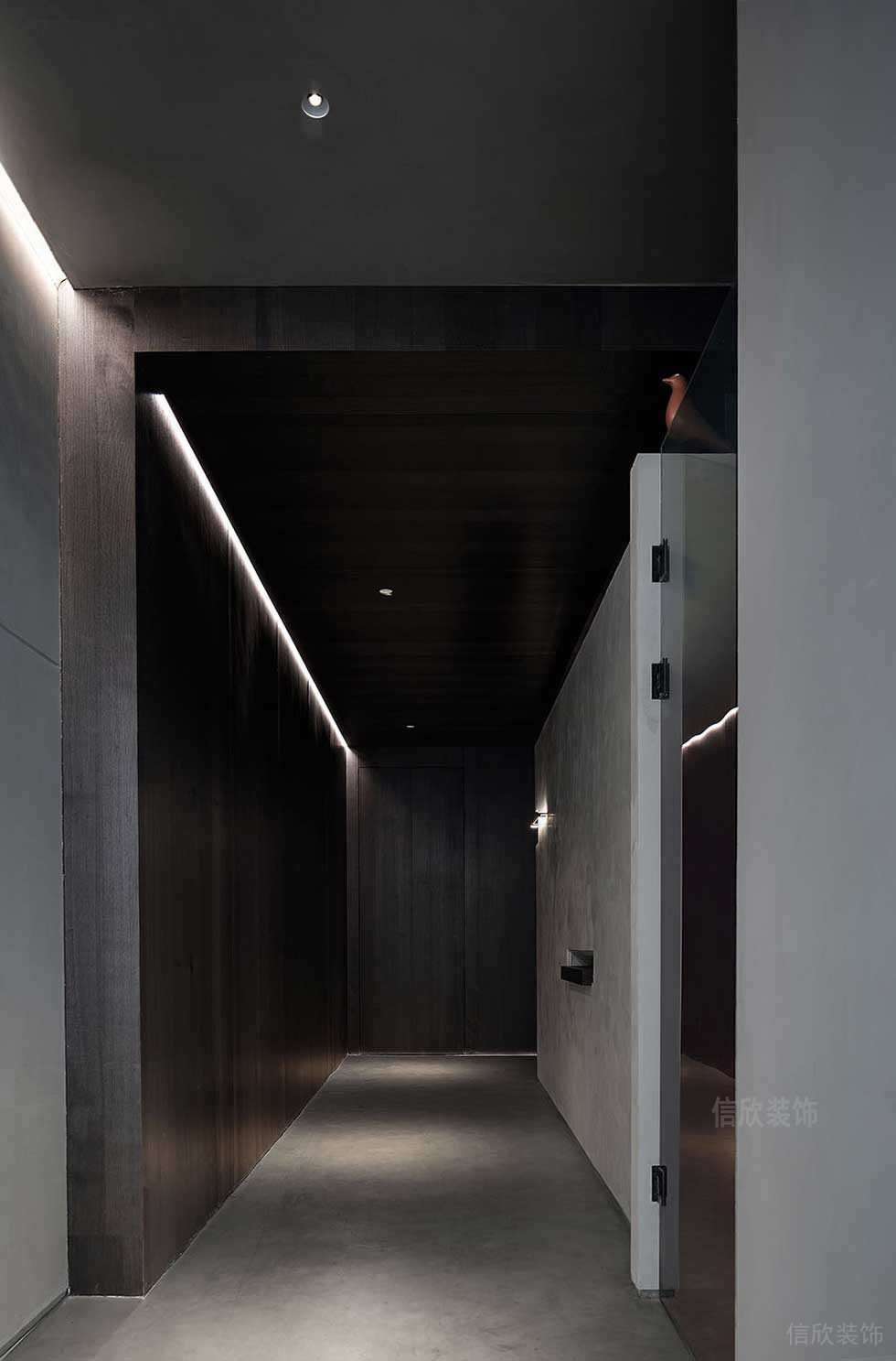 現(xiàn)代簡約風格辦公室裝修案例走廊效果圖