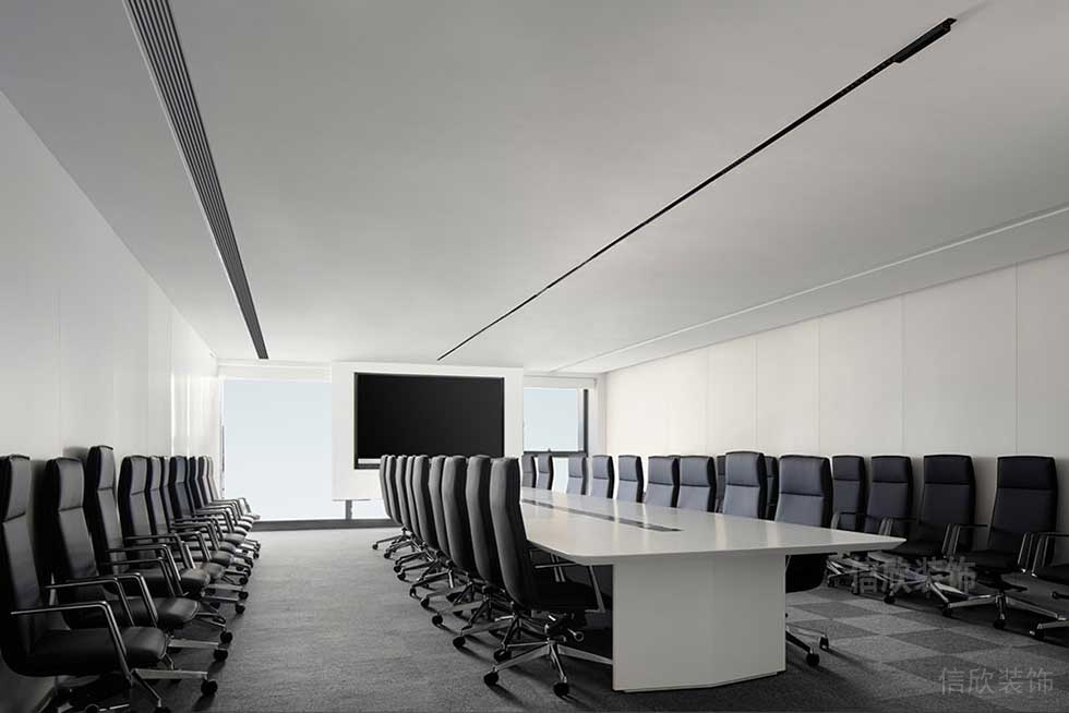 現(xiàn)代簡(jiǎn)約風(fēng)格集團(tuán)辦公空間會(huì)議室裝修圖