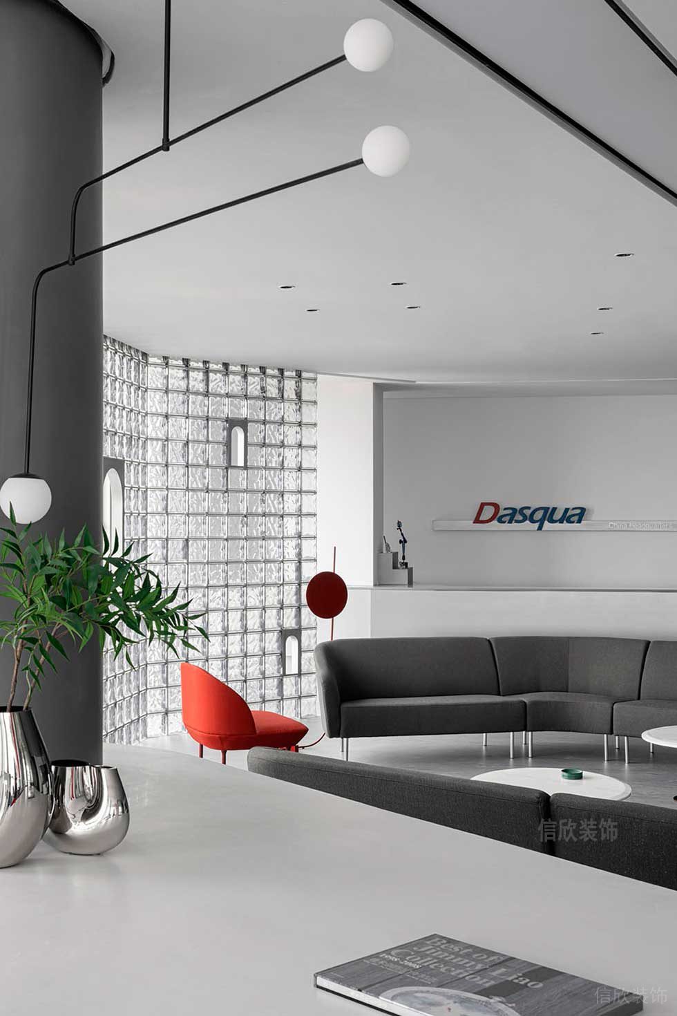 現(xiàn)代簡(jiǎn)約風(fēng)格企業(yè)辦公室接待區(qū)效果圖