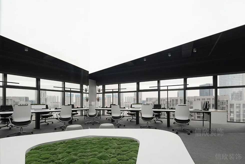 現代簡約風格企業(yè)公司辦公區(qū)效果圖