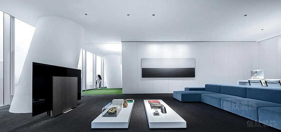 現(xiàn)代簡(jiǎn)約風(fēng)格商務(wù)辦公空間休閑接待廳效果圖