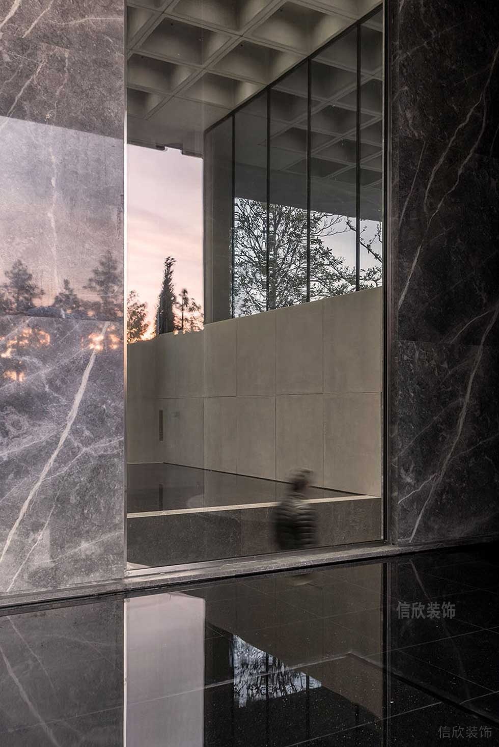 現(xiàn)代簡(jiǎn)約風(fēng)格商業(yè)公司大堂過道空間效果圖