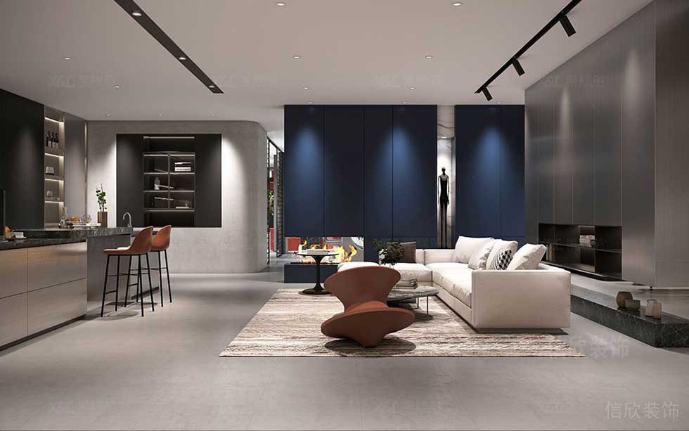 現(xiàn)代簡(jiǎn)約風(fēng)格公司案例茶水休閑廳效果圖