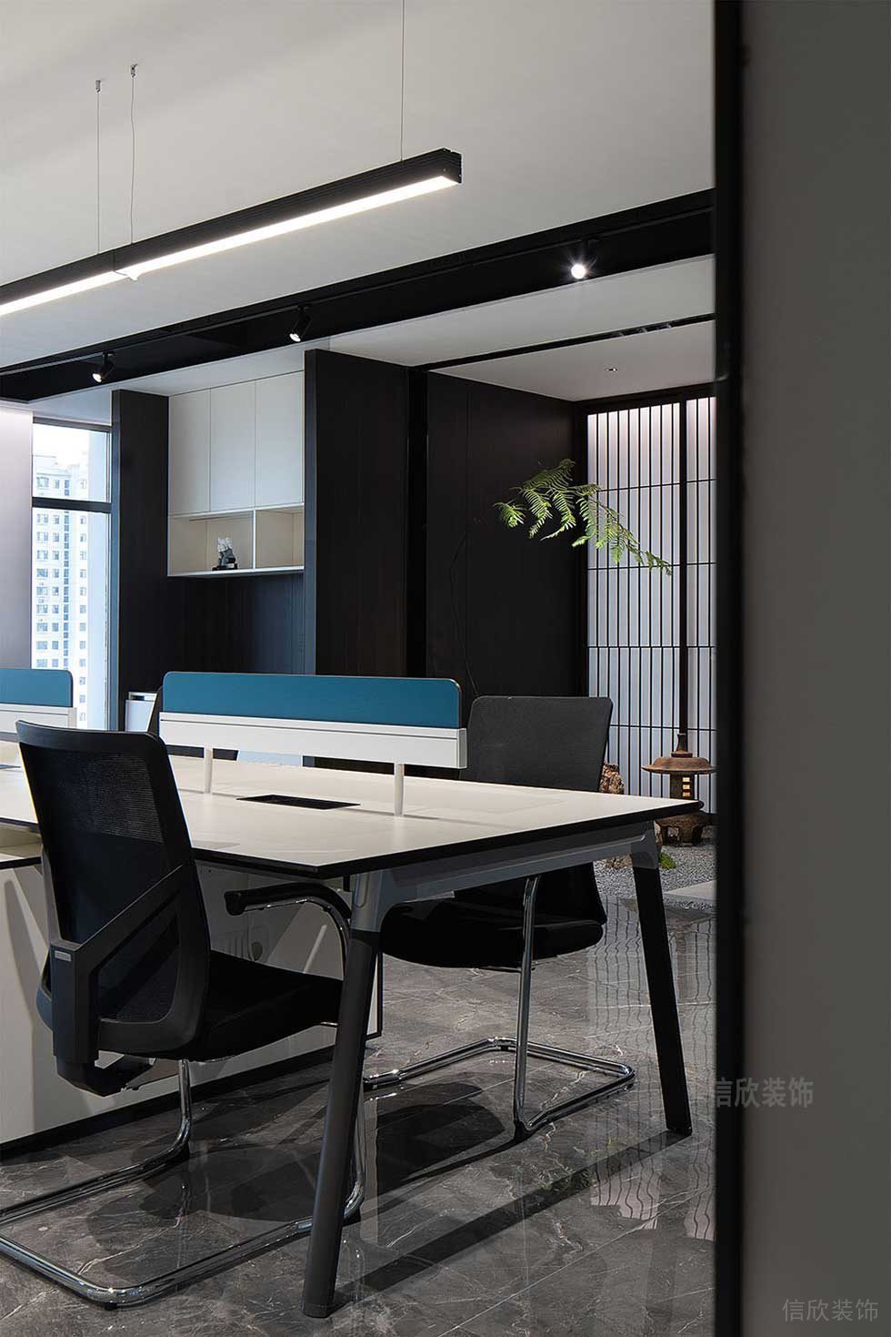 現(xiàn)代簡約風格公司案例公共辦公區(qū)效果圖