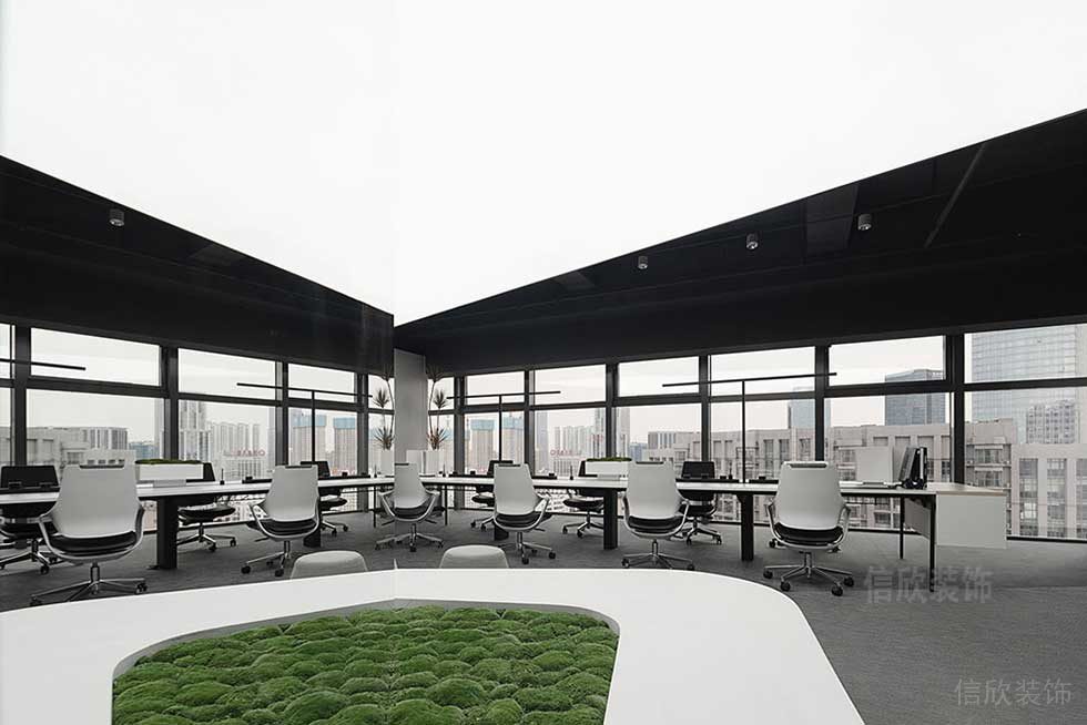 現(xiàn)代簡約風格公司案例開放式辦公區(qū)裝修圖