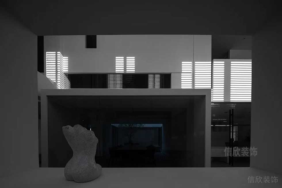 現代簡約風格公司辦公區(qū)藝術雕塑效果圖