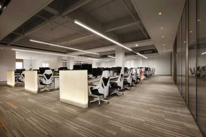 現(xiàn)代簡(jiǎn)約風(fēng)格寫(xiě)字樓空間辦公大廳效果圖