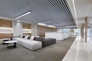 現(xiàn)代簡(jiǎn)約風(fēng)格寫(xiě)字樓空間辦公大廳裝修圖