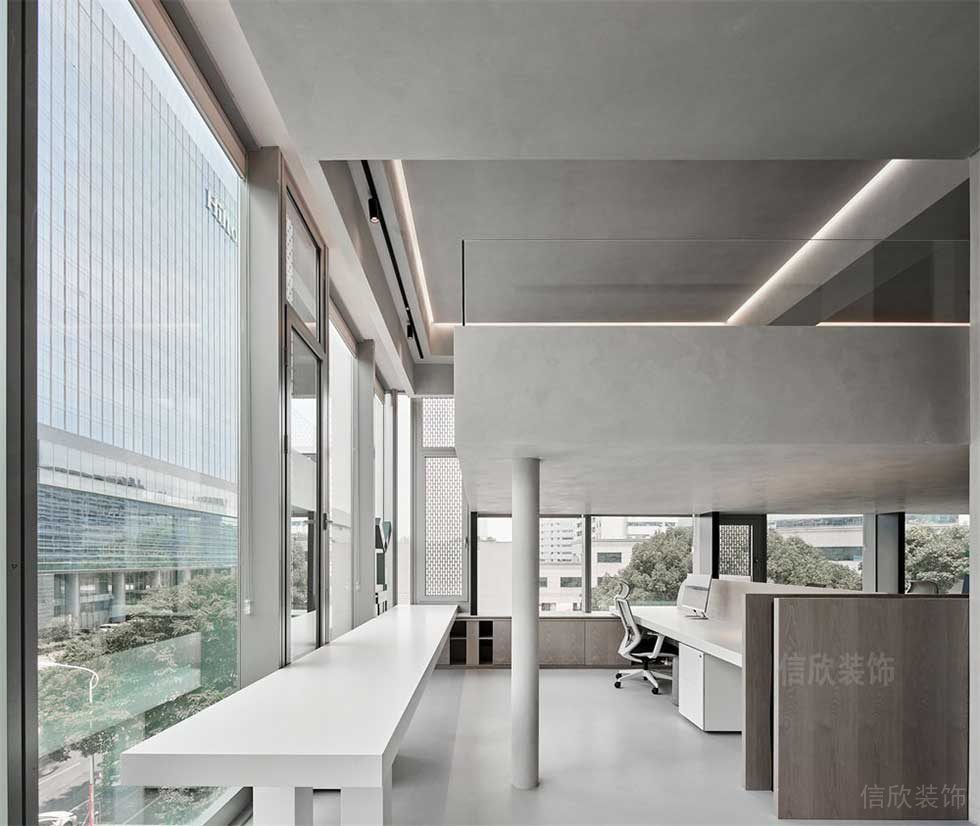 現(xiàn)代簡(jiǎn)約風(fēng)格公司一層綜合辦公區(qū)裝修圖