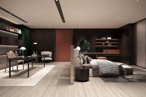 現(xiàn)代簡(jiǎn)約風(fēng)格寫(xiě)字樓總裁辦公室裝修圖