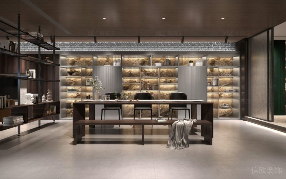 現(xiàn)代簡約風(fēng)格藝術(shù)機構(gòu)辦公空間茶室效果圖