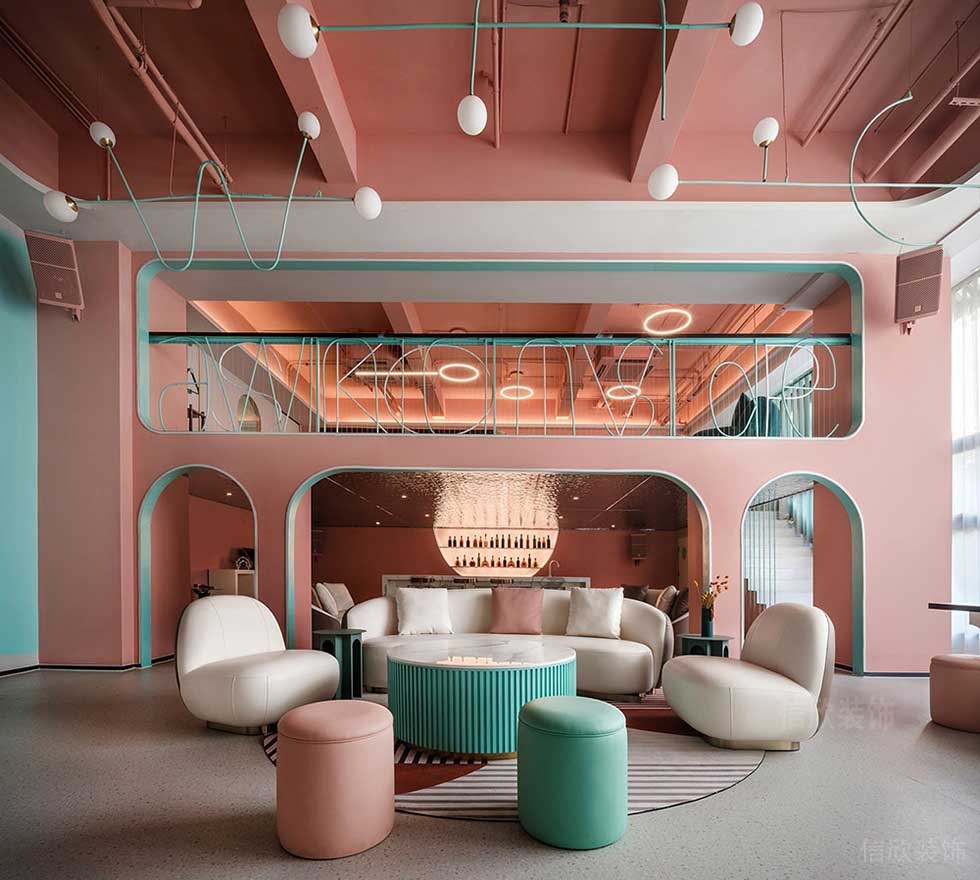 現(xiàn)代輕奢風(fēng)辦公室休閑廳效果圖