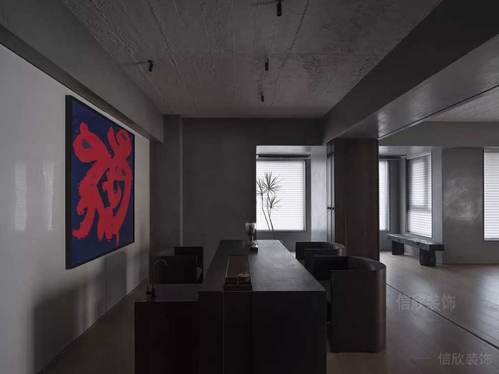 新中式風(fēng)格公司董事長辦公室裝修圖