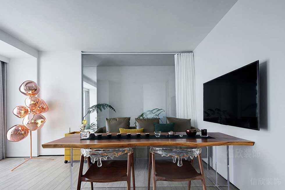 新中式風格公司裝修案例茶室設(shè)計圖