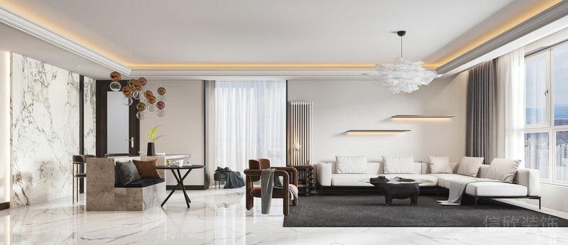 東南亞風(fēng)格白色的客廳