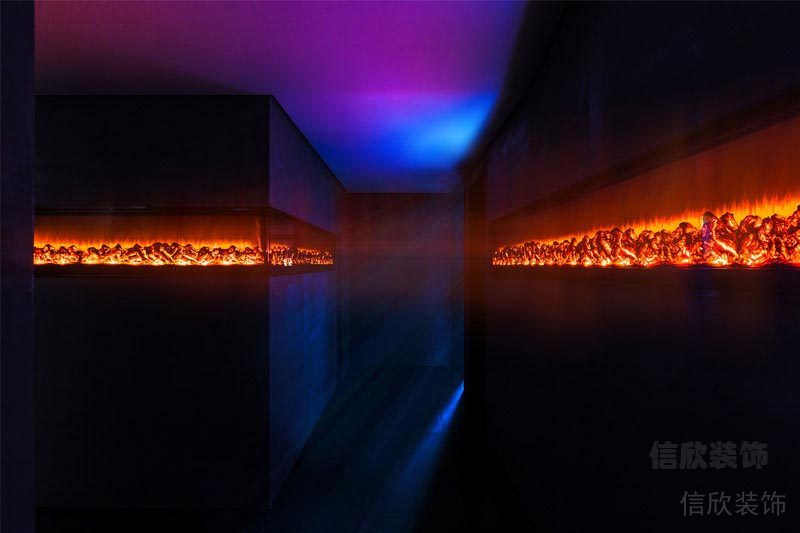 鹽田餐廳裝修設(shè)計效果圖3D壁爐