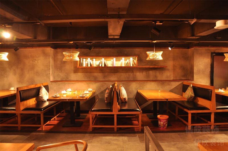 福田主題餐廳裝修設(shè)計效果圖休閑木制家具