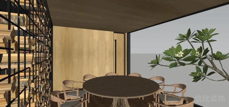 南山餐廳裝修設(shè)計效果圖經(jīng)典包間