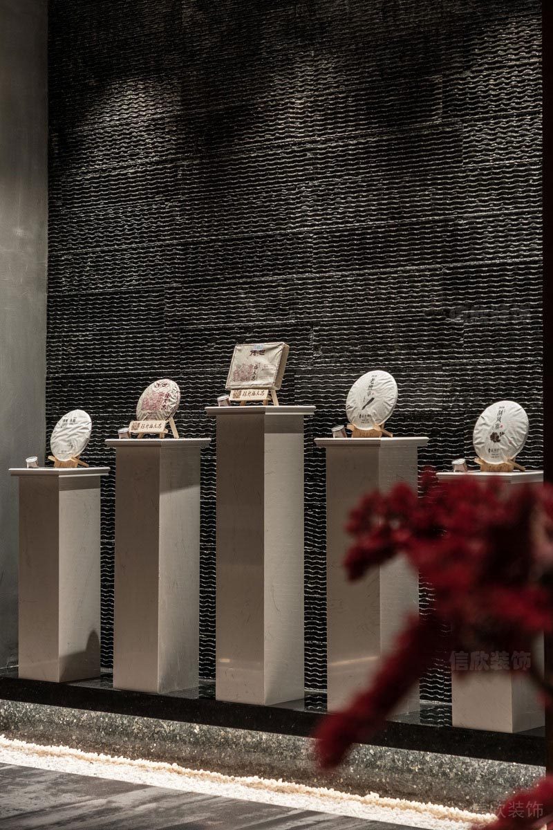 深圳羅湖餐飲茶室裝修設(shè)計(jì)圖大堂材料材質(zhì)調(diào)性