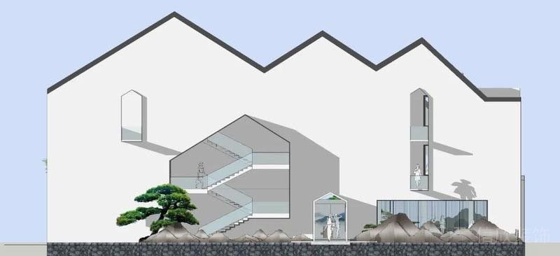 南山餐廳裝修設(shè)計(jì)效果圖結(jié)構(gòu)剖析示意圖