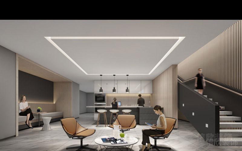 深圳龍崗辦公室裝修設(shè)計(jì)休息區(qū)效果圖